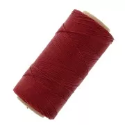 Bobina de hilo encerado Linhasita para micromacramé 0,75 mm - Rojo oscuro (44) x228m