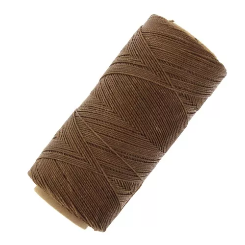 Bobina de hilo encerado Linhasita para micro macramé 0,75 mm - Marrón caramelo (362) x228m