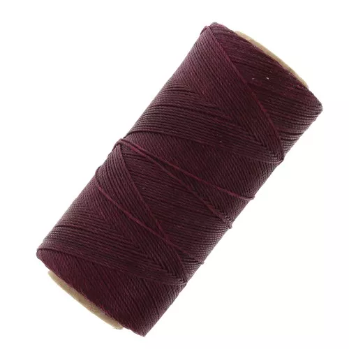 Bobina de hilo encerado Linhasita para micro macramé 0,75 mm - Grosella (632) x228m