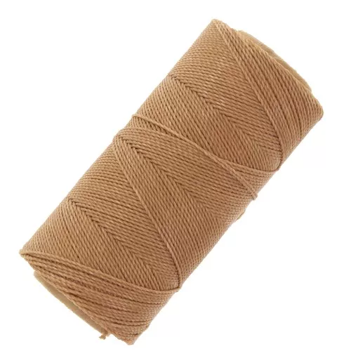 Bobina encerada Linhasita para micro macramé 0,75 mm - Canela (Palha) x228m