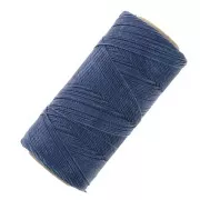 Bobina de hilo encerado Linhasita para micro macramé 0.75mm Bleu Jean oscuro x228m
