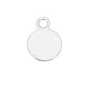 Dije redondo Estrella Del Norte 10.5x8 mm - chapado en plata finax1