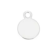 Dije redondo Estrella Del Norte 10.5x8 mm - chapado en plata finax1