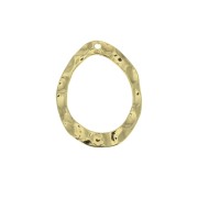 Colgante goutte irrégulier martelé évidé de latón 23.5x18 mm - Dorado con oro fino x1