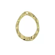 Colgante goutte irrégulier martelé évidé de latón 23.5x18 mm - Dorado con oro fino x1