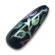 Pera adorno flor 35x14 mm Jet x1