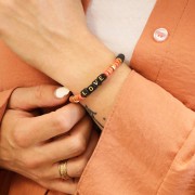 Cuentas arandalas Heishi de cerámica 6,5x2,3 mm - Azul pato mate x30