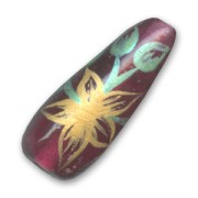 Pera adorno flor 35x14 mm Fucsia x1