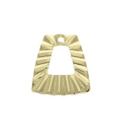 Colgante trapecio calado efecto arrugado 21x19 mm - Chapado de Oro 3 micras x1