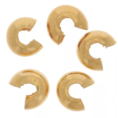 Tapachafas 3 mm - Chapado de oro 3 microns x5