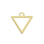Dije triangular calado 12x11.5 mm - Chapado de Oro 3 micras x1
