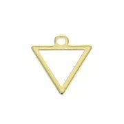 Dije triangular calado 12x11.5 mm - Chapado de Oro 3 micras x1