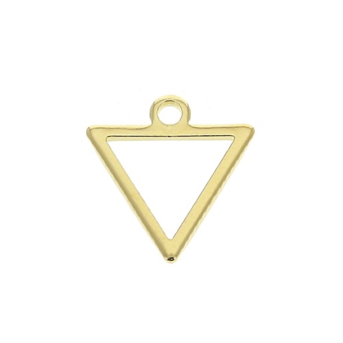 Dije triangular calado 12x11.5 mm - Chapado de Oro 3 micras x1
