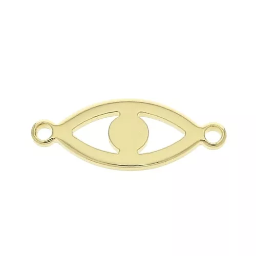 Entrepieza ojo buena suerte 7x18 mm - Chapado de Oro 3 micras x1
