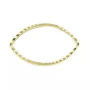 Anilla de montaje y tejido trabajado 21x13 mm - Chapado de Oro 3 micras