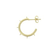 Créoles para cuentas Semi Agujereadas 20 mm - Dorado Satinado x2