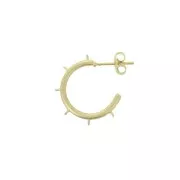 Créoles para cuentas Semi Agujereadas 20 mm - Dorado Satinado x2