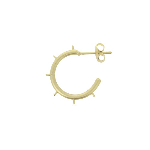 Créoles para cuentas Semi Agujereadas 20 mm - Dorado Satinado x2