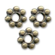 Cuentas rondelle flor 6 mm - Bronce x10