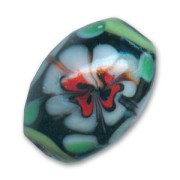 Oliva 20x14 mm Negro/Blanco x1