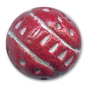 Redonda de arcilla adorno 12 mm Red x1