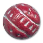 Redonda de arcilla adorno 12 mm Red x1