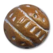 Redonda de arcilla adorno 12 mm Caramel x1