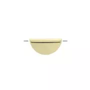 Cuenta pasante media luna 12x6 mm para cordón 1 mm - Dorado x1