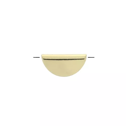 Cuenta pasante media luna 12x6 mm para cordón 1 mm - Dorado x1
