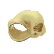 Colgante concha 14x12 mm - Dorado satinado x1