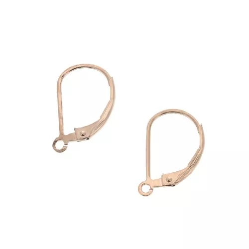 Ganchos con anilla abierta 16 mm de Rosa Gold filled x2