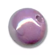 Cuenta de cerámica  8 mm Morado irisado