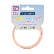 Hilo de cobre redondo ColourCraft Wire 0.41 mm - Dorado Rosa x27.4 m|raw }}