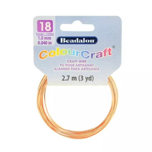 Hilo de cobre redondo Color Craft Wire 1 mm antimanchas - Natural x2.7 m