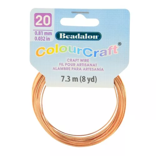 Hilo de cobre redondo ColourCraft Wire 0.81 mm antimanchas - Natural x7.3 m
