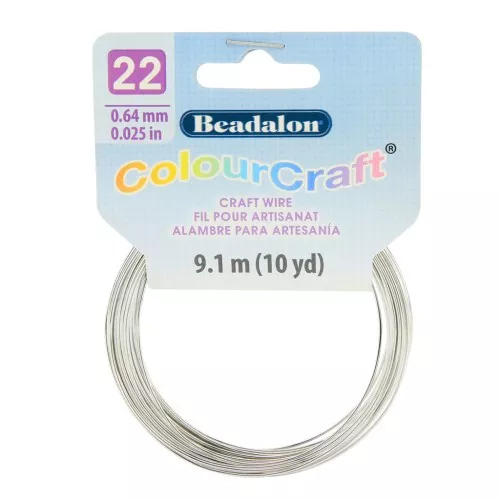 Hilo de cobre redondo Color Craft Wire 0.64 mm - Plateado x9.1 m