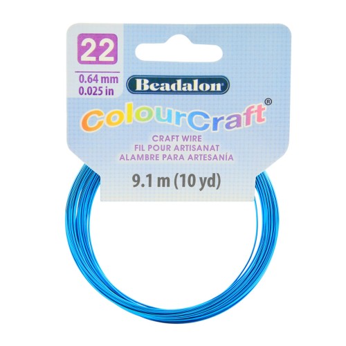 Hilo de cobre redondo Color Craft Wire 0.64 mm -  Turquesa x9.1 m