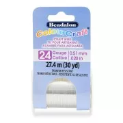Hilo de cobre redondo ColorCraft Wire 0.51 mm - Plateado antiempañamiento x27.4 m