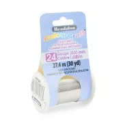 Hilo de cobre redondo ColorCraft Wire 0.51 mm - Plateado antiempañamiento x27.4 m
