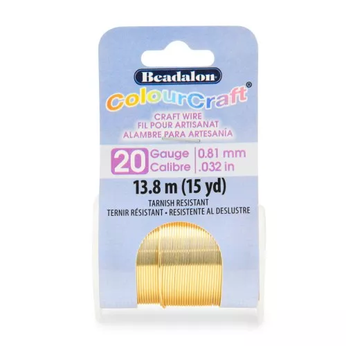 Hilo de cobre redondo Color Craft Wire 0.81 mm - Dorado antiempañamiento x13.8 m