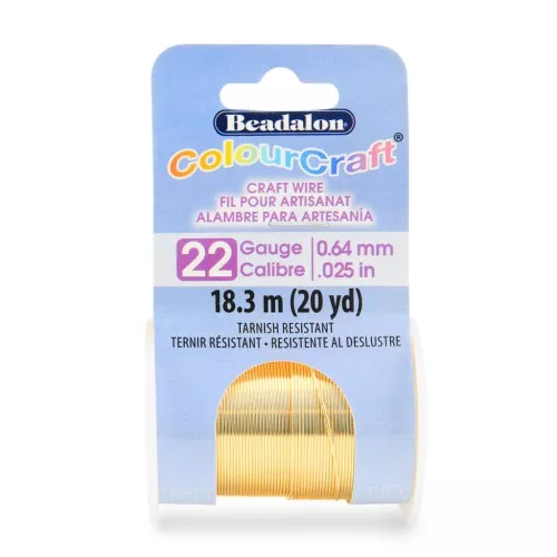 Hilo de cobre redondo Color Craft Wire 0.64 mm - Dorado antiempañamiento x18.3 m