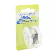 Alambre Artístico Multicolor 1 mm - Plateado - Dorado - Negro x1,8m