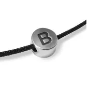 Abalorios Letras Redondas Cuentas Alfabeto zamac 7 mm - B - Chapado Plateado Envejecido x1