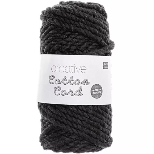 Bobina cuerda algodón para macramé 4mm - Creative Cotton Cord - Negrox 25m