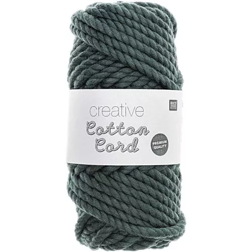 Bobina cuerda algodón para macramé 4mm - Creative Cotton Cord Verde Petroleo x 25m