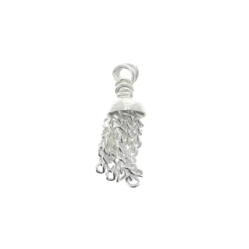 Colgante pequeño pompón cadena 15 mm - de Plata 925 x1
