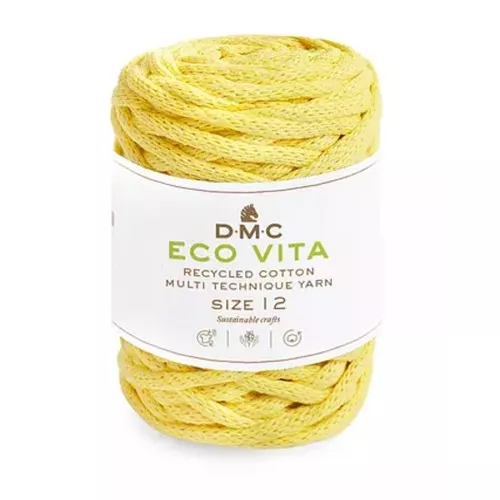 Bobina de cordón 4mm algodón reciclado para macramé DMC Eco Vita 12 - Vanille x55m