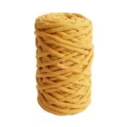 Bobina cordón 4mm algodón reciclado para macramé DMC Eco Vita Amarillo Oscuro x55m