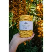 Bobina cordón 4mm algodón reciclado para macramé DMC Eco Vita Amarillo Oscuro x55m