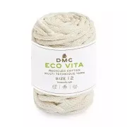 Bobina de cordón 4mm algodón reciclado para macramé DMC Eco Vita 12 - Ecru x55m